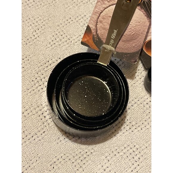 Master Class Measuring Cups & Spoons 8PC, Set Black with White Specs NEW WITH TA - Picture 3 of 5